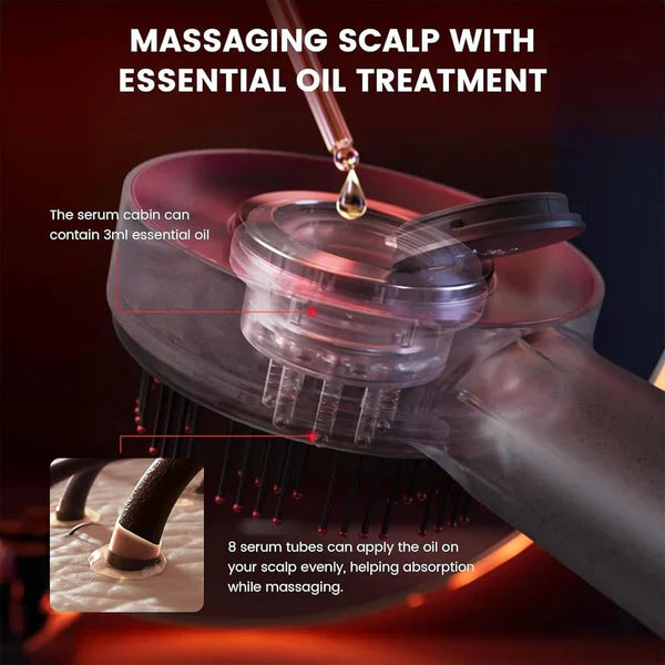Blossom & bliss™ Scalp Massager Brush (Red) – فرشاة تدليك فروة الرأس (حمراء)